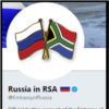 Twitter Account of Russian Embassy in South Africa