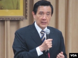 台湾总统马英九（美国之音张永泰拍摄）