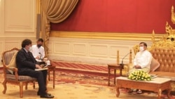 နိုင်ငံတော်စီမံအုပ်ချုပ်ရေးကောင်စီဥက္ကဋ္ဌ နိုင်ငံတော်ဝန်ကြီးချုပ် ဗိုလ်ချုပ်မှူးကြီး မင်းအောင်လှိုင် အမေရိကန်နိုင်ငံ နယူးမက္ကဆီကိုပြည်နယ် အုပ်ချုပ်ရေးမှူးဟောင်း Bill Richardson အား လက်ခံတွေ့ဆုံ (ဓာတ်ပုံ-တပ်မတော် သတင်းမှန်ပြန်ကြားရေးအဖွဲ့)