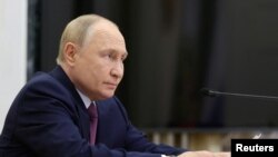 Tổng thống Nga Vladimir Putin chủ toạ một phiên họp của Hội đồng An ninh về răn đe hạt nhân tại Moscow, ngày 25/9/2024.