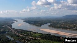 资料照:流经泰国和老挝边界的湄公河。