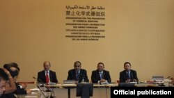 နယ်သာလန် နိုင်ငံ ဓာတုလက်နက် အသုံးပြုမှု တားမြစ်ရေး အဖွဲ့ဝင် နိုင်ငံတွေရဲ့ ၇၉ ကြိမ်မြောက် အစည်းအဝေးပွဲ ။ သတင်းဓာတ်ပုံ- ပြန်ကြားရေးဝန်ကြီးဌာန။