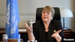 လူ့အခွင့်အရေးမဟာမင်းကြီး Michelle Bachelet (စက်တင်ဘာလ ၂၀၁၈)