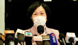 建制派的新民党主席兼立法会议员叶刘淑仪,建议北京应该取消BNO护照移民的香港人中国籍以及香港居留权。 (美国之音/汤惠芸)