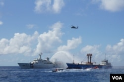 太平岛海域操演现场(台湾军闻社提供)