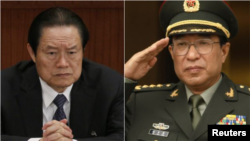 周永康(左)徐才厚(右)