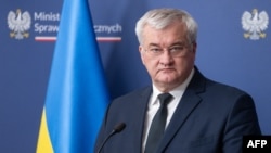 资料照片:乌克兰外交部长安德烈·西比加。(2024年11月26日)