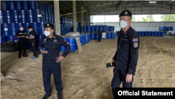 မြန်မာဘက်ပို့မယ့် မူးယစ်ကုန်ကြမ်း တန်(၈၀၀)ကျော် မဲဆောက်မှာ ဖမ်းမိ (ပုံ− ထိုင်းအမှတ်(၆)ဒေသ မူးယစ်နိမ်နင်းရေးဗျူရို)