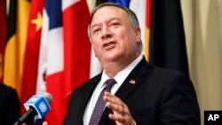 资料照片:美国国务卿蓬佩奥。