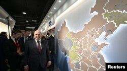 俄罗斯总理米哈伊尔·米舒斯京(Mikhail Mishustin)2023年5月23日在中国上海访问。(路透社)