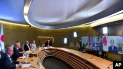 澳大利亚总理莫里森参加四方安全对话机制会谈(2021年3月13日)