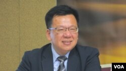 台湾执政党民进党立委李俊俋(美国之音张永泰拍摄)