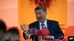 资料照片:2024年12月20日中国国家主席习近平在澳门举行的庆祝澳门回归中国25周年的庆祝活动上讲话。