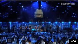 首都华盛顿11日举行盛大的“英勇精神音乐会”庆祝美国退伍军人节(主办单位HBO)