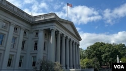 资料照片:位于华盛顿的美国财政部总部大楼。(2024年9月21日)