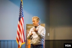 保罗参议员希望中国在处理朝鲜问题上与美国进一步协作。(美国之音记者方正拍摄)