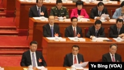 3月7日人大全体会议上,习近平和李克强 (叶兵,艾伦拍摄)