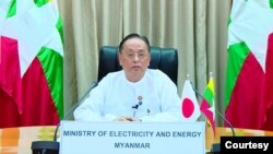 NLD အစိုးရအဖွဲ့ဝင် လျှပ်စစ်နှင့်စွမ်းအင်ဝန်ကြီး ဦးဝင်းခိုင် (Photo: MOI)