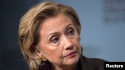 前美国国务卿希拉里·克林顿(资料照片)
