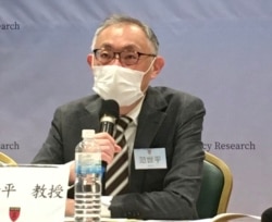 台湾师范大学政治学研究所教授范世平(美国之音 陈筠摄)