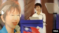 国民党候选人洪秀柱(美国之音记者杨明拍摄)