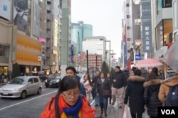 访日中国游客今年倍增的形势令日本广泛期待中国民间对改善中日关系起作用(美国之音歌篮拍摄)