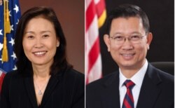 Bà Michelle Steel, Chủ tịch Hội đồng Giám sát và ông Andrew Đỗ, Phó Chủ tịch Hội đồng Giám sát quận Cam. Photo OCgov.com