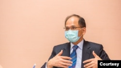 台湾立法院长游锡堃接受美国之音专访。(资料照,台湾立法院提供)