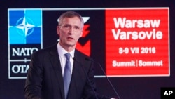 北约秘书长斯托尔滕贝格在峰会前的华沙专家论坛上讲话(2016年7月8日)