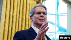 资料照:美国财长斯科特·贝森特。(2025年2月3日)