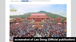 Ảnh tư liệu - Người dân từng chen chúc rất đông tại chùa Ba Vàng, Quảng Ninh