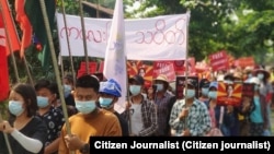 စစ်ကိုင်းတိုင်း၊ ကလေးမြို့ စစ်အာဏာရှင်ဆန့်ကျင်ရေး ဆန္ဒပြပွဲ ၊ ၂ဝ၂၁ ဧပြီ ၂၂ (ဓါတ်ပုံမှတ်တမ်း း း CJ)