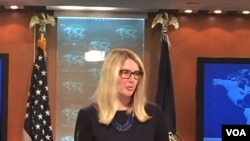 美国国务院战略沟通资深顾问玛丽·哈夫(美国之音张蓉湘拍摄)
