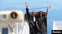 美国总统奥巴马和第一夫人7月2日结束对非洲的访问.