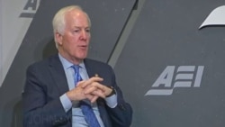 美国共和党联邦参议员约翰·科宁(Sen. John Cornyn, R-TX)2023年1月23日出席AEI举办的活动,讨论美军备战状态、国防工业基础和台湾防御等议题。(照片来源:视频截图)