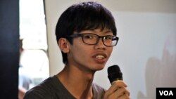 学生动源召集人钟翰林(美国之音汤惠芸拍摄)