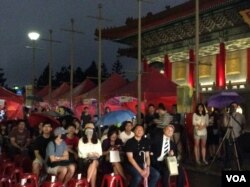 资料照:2017年6月4日,台北自由广场附近六四28周年纪念会现场。