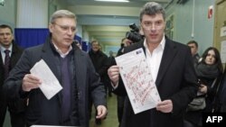 Лідери російської опозиції Михайло Касьянов і Борис Нємцов