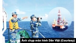 Cảnh sát biển Việt Nam tuần tra, bảo vệ chủ quyền lãnh hải trên Biển Đông. (Ảnh Cảnh sát biển Việt Nam chụp từ màn hình Dân Việt)