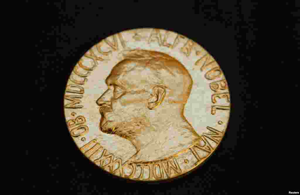 刘晓波获得的诺贝尔和平奖奖牌