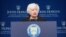 美国财政部长耶伦在约翰·霍普金斯大学就美中经济关系发表讲话。（2023年4月20日）