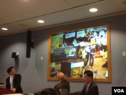 台湾太阳花学运研讨会(美国之音 钟辰芳拍摄)