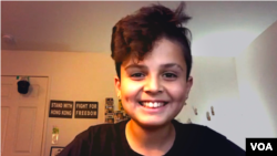 美国七年级生马腾·埃文(Matan Even)公开支持香港抗争