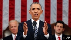 奥巴马总统12日晚在国会山发表了任内最后一期国情咨文