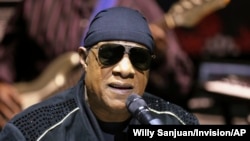 资料照片-美国歌手史蒂夫·旺达(Stevie Wonder)是2020年4月18日播出的两小时电视特别节目“同一个世界:一起在家”(One World:Together At Home)的表演者之一。