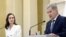 Finland's Prime Minister Sanna Marin and Finland's President Sauli Niinisto attend a joint news conference on Finland's security policy decisions at the Presidential Palace in Helsinki