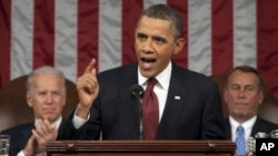 Tổng thống Obama đọc diễn văn về tình trạng liên bang trước lưỡng viện Quốc hội, ngày 12/2/2013.