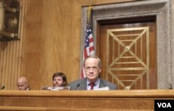 美国国会参议员卡尔珀主持听证(2013年11月19日)(美国之音 杨晨拍摄)