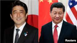 日本首相安倍晋三和中国国家主席习近平(资料照片)