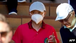 阿里巴巴创办人马云在西班牙圣庞沙现身。(法新社2021年10月20日)